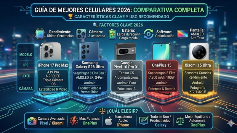 📱 Comparativa de celulares 2026: ¿cuál elegir? características, precio y análisis completo
