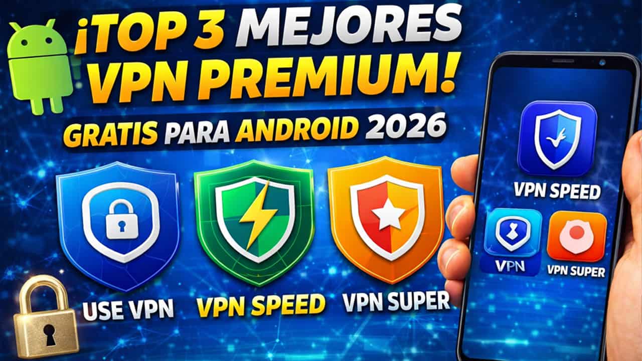 Top 3 Mejores VPN Premium Gratis para Android en 2026