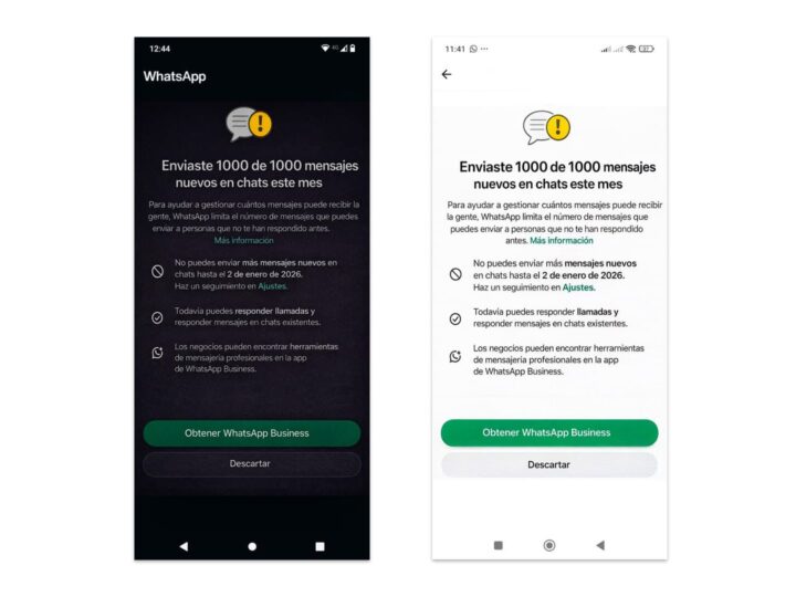 WhatsApp enviaste 1000 de 1000 mensajes en chats nuevos este mes