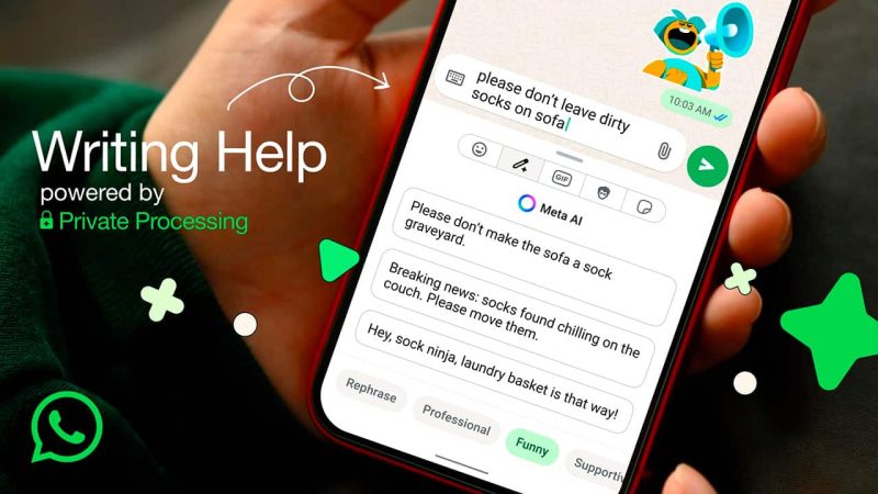 Nueva función de WhatsApp: «Ayuda para Escribir» con inteligencia artificial