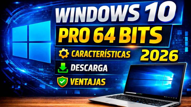 Windows 10 Pro 64 bits 2026: características, ventajas, requisitos y cómo descargarlo