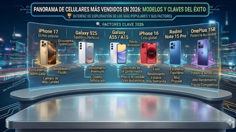 📊 Celulares más vendidos en 2026: modelos más populares, características y análisis completo